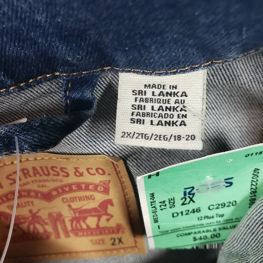 Levi's Trucker Jacket Men's Blue  Wash Denim 2X NWT - Picture 6 of 13